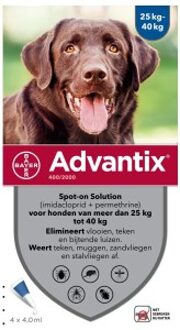Advantix Spot-on 400/2000 25+ kg - 4 Pipetten