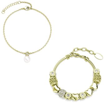 Adventskalender 13 juwelen en 11 parels - Goud en Kristal - maat