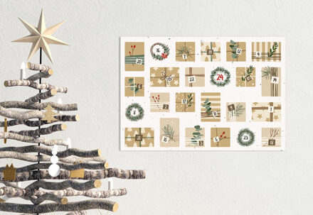 Adventskalender met foto's cadeautjes