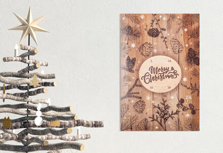 Adventskalender met foto's dennentakjes