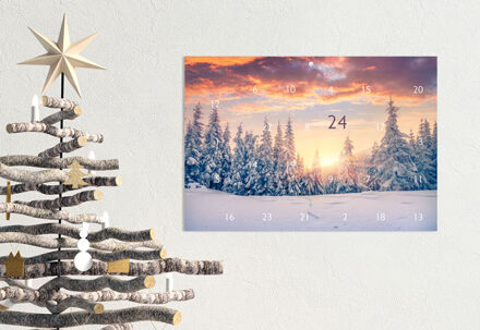 Adventskalender met foto's Winterlandschap