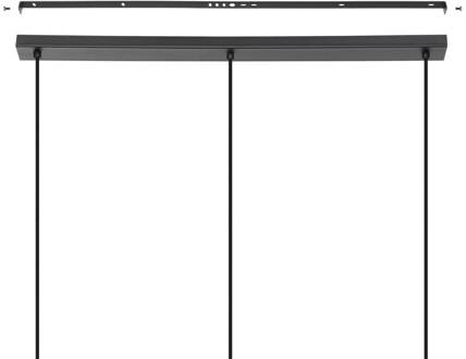 Adwickle Hanglamp - E27 - 87 cm - Zwart/Natuur