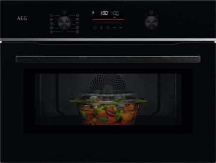 AEG 5000 CombiAir - Microgolfoven met heteluchtfunctie Zwart TO5NK401B