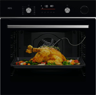 AEG 6000 SenseCook met SteamCrisp - Heteluchtoven met stoomondersteuning met pyrolysereiniging OR6PB52WSB