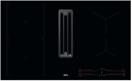 AEG CDE84543CB Inductie inbouwkookplaat met afzuiging Zwart