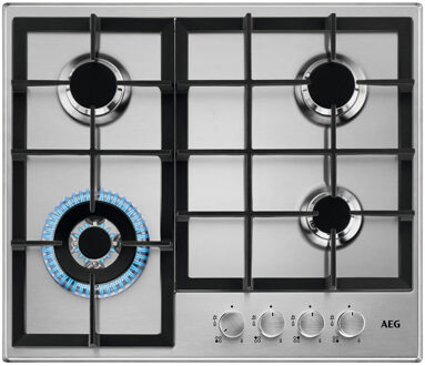 AEG HGB64400SM Gas kookplaat Grijs