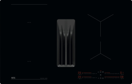 AEG Kookplaat met afzuiging - 6000 ComboHob met brugfunctie 80 cm NCH84B03CB