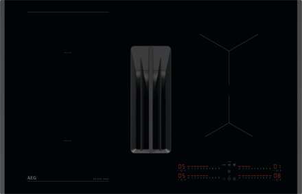 AEG Kookplaat met afzuiging - 6000 ComboHob met brugfunctie 80 cm NCH84B03FB