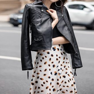 Aelegantmis Rits Basic Cropped Faux Leren Jas Vrouwen Mode Motorfiets Pu Leren Jas Vrouwelijke Korte Jas Lente