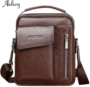 Aelicy Men Vintage Shoulder Bag Men Genuine Leather Briefcase Male Man Laptop Bag Natural Leather For Men Messenger Bags Men