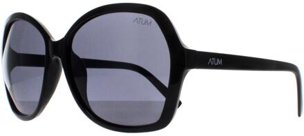 Aelius C1 glanzend zwarte rookgrijze zonnebril - maat