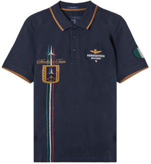 Aeronautica Militare Polo Shirts Aeronautica Militare , Blue , Heren - Xl,L,M,4Xl