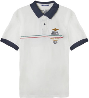 Aeronautica Militare Polo Shirts Aeronautica Militare , White , Heren - 2Xl,Xl,L,M,3Xl