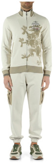 Aeronautica Militare Sweatshirt en broek set met rits Aeronautica Militare , Beige , Heren