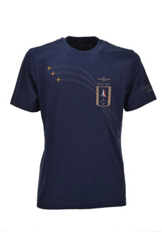 Aeronautica Militare T-Shirts Aeronautica Militare , Blue , Heren - 2Xl,Xl,L,M