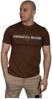 Aeronautica Militare T-Shirts Aeronautica Militare , Brown , Heren - 2Xl,Xl,L,M,S
