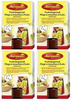 Aeroxon fruitvliegenval 40 ml - 4x - Fruitvliegjes vangers - Insectenbestrijding