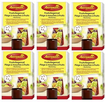 Aeroxon fruitvliegenval 40 ml - 6x - Fruitvliegjes vangers - Insectenbestrijding