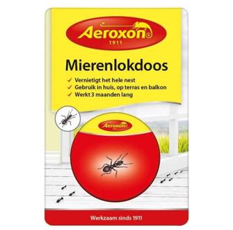 Aeroxon mierenlokdoos 3 maanden staal rood/geel