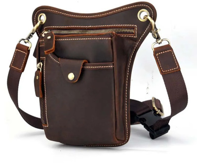 AETOO Crazy horse leather men's bag retro handmade leather belt bag men's first layer leather small satchel mobile phone bag