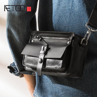 AETOO Leather men's messenger bag, trendy men's shoulder bag, men's leather messenger bag