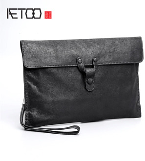 AETOO Sheepskin handbag men's leather fashion business casual envelope bag trend men's handbag