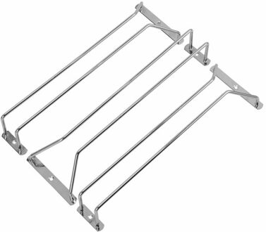 Afbc 3Pcs Wijnrek Glas Houder Opknoping Bar Hanger Rvs Plank Met 6 Stuks Schroeven