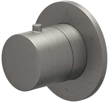 Afbouwdeel IVY Bond 3-Weg Stop-Omstel Symmetry Met Rond Rozet Geborsteld Metal Black PVD IVY