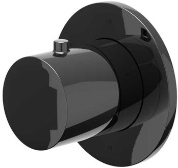 Afbouwdeel IVY Bond 3-Weg Stop-Omstel Symmetry Met Rond Rozet Zwart Chroom PVD IVY