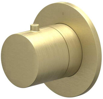 Afbouwdeel IVY Bond Flow-Through Stopkraan Symmetry Met Rond Rozet Geborsteld Mat Goud PVD IVY