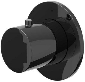 Afbouwdeel IVY Bond Flow-Through Stopkraan Symmetry Met Rond Rozet Zwart Chroom PVD
