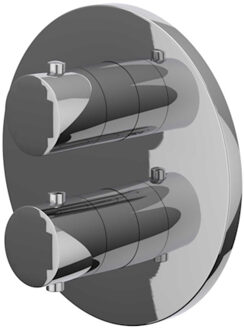 Afbouwdeel IVY Bond Inbouwthermostaat 2-weg Met Rond Rozet Chroom
