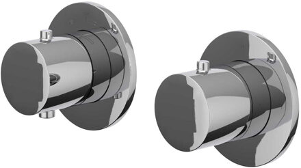 Afbouwdeel IVY Bond Inbouwthermostaat Symmetry 2-Weg Stop-Omstel Met Rond Rozet Chroom