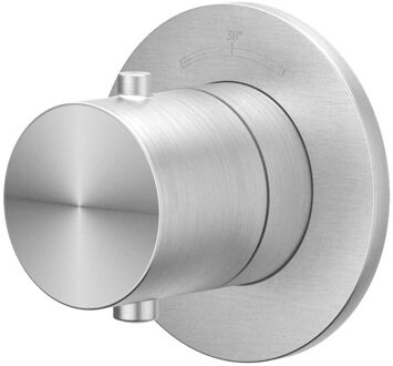 Afbouwdeel IVY Concord Inbouwthermostaat Symmetry Met Rond Rozet Geborsteld RVS316