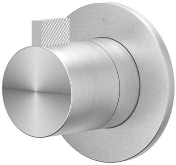 Afbouwdeel IVY Doorstroom inbouwstopkraan Symmetry Met Rond Rozet Geborsteld RVS316