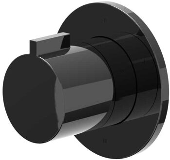 Afbouwdeel IVY Pact 3-Weg Stop-Omstel Symmetry Met Rond Rozet Zwart Chroom PVD SNB6202467 IVY