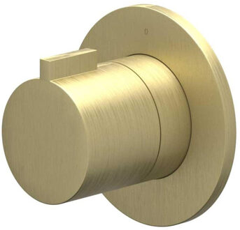 Afbouwdeel IVY Pact Flow-Through Stopkraan Symmetry Met Rond Rozet Geborsteld Mat Goud PVD IVY