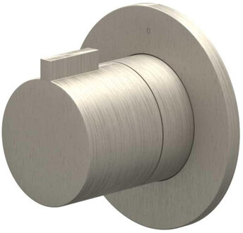 Afbouwdeel IVY Pact Flow-Through Stopkraan Symmetry Met Rond Rozet Geborsteld Nickel PVD IVY