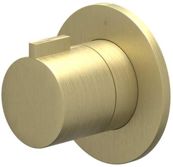 Afbouwdeel IVY Pact Inbouw Stopkraan Symmetry Met Rond Rozet Geborsteld Mat Goud PVD IVY
