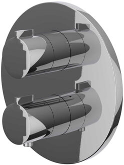 Afbouwdeel IVY Pact Inbouwthermostaat 3-Weg Stop-Omstel Met Rond Rozet Chroom IVY