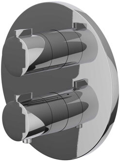 Afbouwdeel IVY Pact Inbouwthermostaat 3-Weg Stop-Omstel Met Rond Rozet Chroom