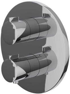 Afbouwdeel IVY Pact Inbouwthermostaat Stop-Omstel Met Rond Rozet Chroom