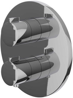 Afbouwdeel IVY Pact Inbouwthermostaat Symmetry 2-Weg Stop-Omstel Met Rond Rozet Chroom IVY