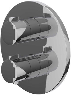 Afbouwdeel IVY Pact Inbouwthermostaat Symmetry 2-Weg Stop-Omstel Met Rond Rozet Chroom