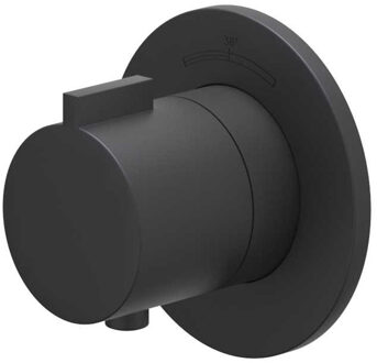 Afbouwdeel IVY Pact Inbouwthermostaat Symmetry Met Rond Rozet Mat Zwart PED IVY