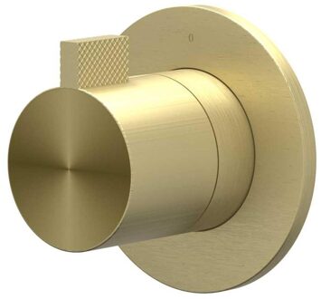 Afbouwdeel IVY Tribe Inbouw Stopkraan Symmetry Met Rond Rozet RVS316 Geborsteld Mat Goud PVD IVY