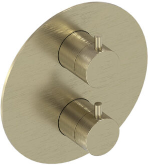 Afbouwdeel Therm. MAY Met 2-Weg Stop-Omstel Geborsteld Mat Goud Pvd