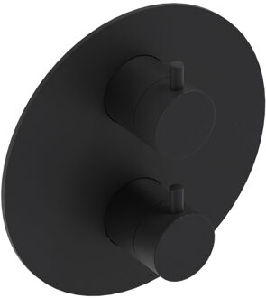 Afbouwdeel Therm. MAY Met 2-Weg Stop-Omstel Mat Zwart Ped