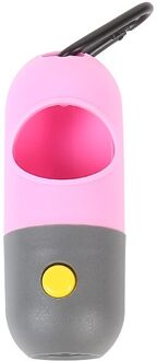 Afbreekbaar Hond Kak Zakken Dispenser Outdoor Draagbare Huisdier Vuilniszakken Led Licht Milieuvriendelijke Afval Zak Dispenser Kattenbakvulling & Housebrea 1stk roos rood