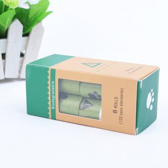 Afbreekbare Pet-afval Kak Tassen Hond Kat Schoon Up Refill Vuilniszak Honden Halen Wc Zakken Shit Tassen Milieuvriendelijke schoon Tassen 8 roll